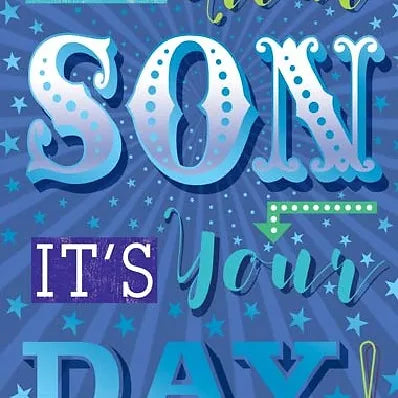 Happy Birthday Son Blue Card Daisy Devotion