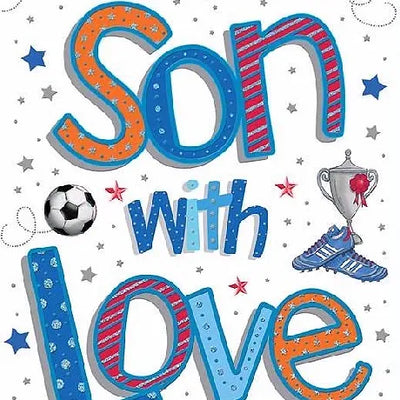 Happy Birthday Son Football Card Daisy Devotion