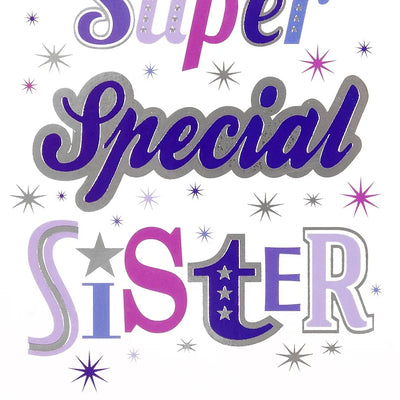 Happy Birthday Super Special Sister Card Daisy Devotion