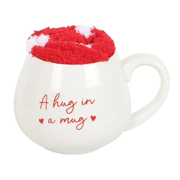 Hug In A Mug Heart Mug & Sock Set Daisy Devotion