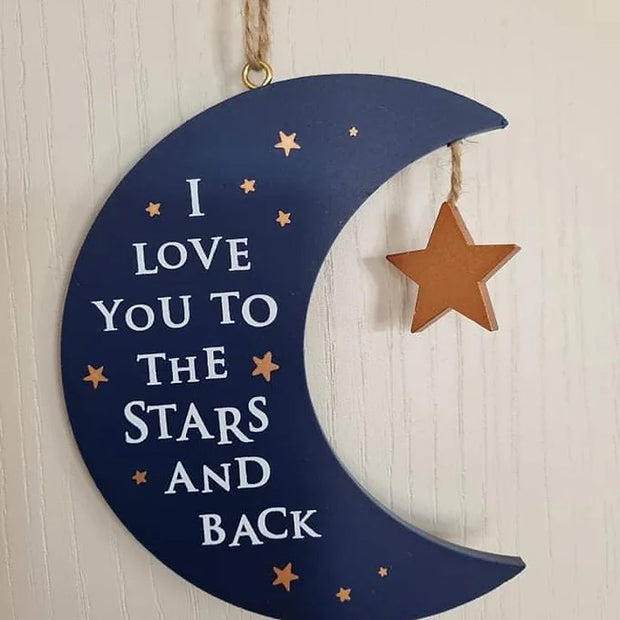 I Love You To The Stars and Back Hanging Sign Daisy Devotion