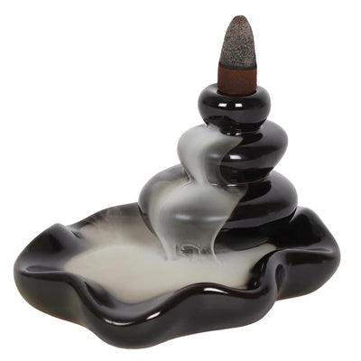 Large Pebbles Backflow Incense Burner Daisy Devotion