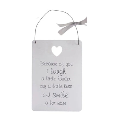 Laugh, Cry, & Smile Sentiment Sign Daisy Devotion