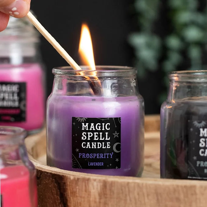 Lavender 'Prosperity' Spell Candle Jar Daisy Devotion