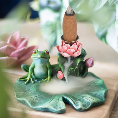 Lily Pad Backflow Incense Burner Daisy Devotion