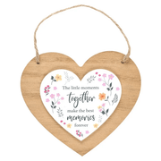 Little Moments Together Hanging Heart Sign Daisy Devotion