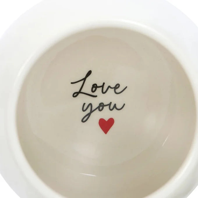 Love Heart Hidden Message Rounded Mug Daisy Devotion