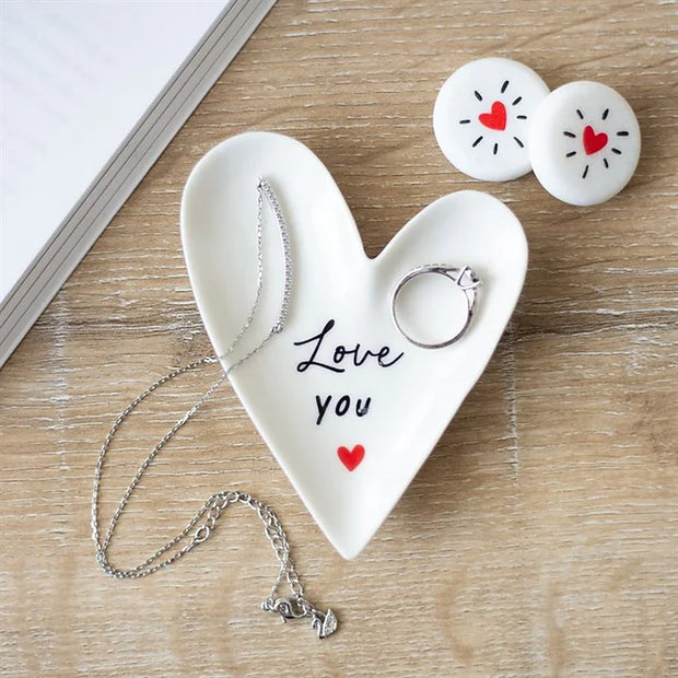 Love You Heart Trinket Dish Daisy Devotion