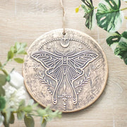 Luna Moth Terracotta Plaque Daisy Devotion