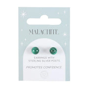 Malachite Semi Precious Crystal Earrings Daisy Devotion
