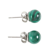 Malachite Semi Precious Crystal Earrings Daisy Devotion