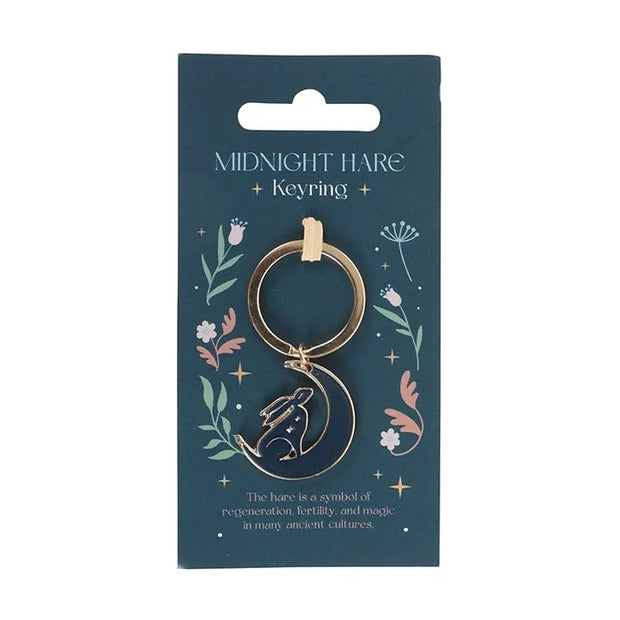 Midnight Hare Keyring Daisy Devotion