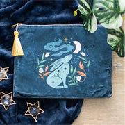 Midnight Hare Velvet Makeup Bag Daisy Devotion