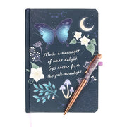 Midnight Moth Journal with Amethyst Pen Daisy Devotion