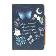 Midnight Moth Journal with Amethyst Pen Daisy Devotion