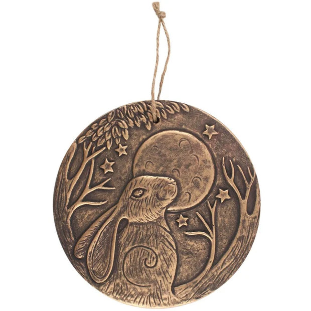 Moon Gazing Hare Plaque Daisy Devotion