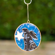 Moon Gazing Hare With Moon Suncatcher Daisy Devotion