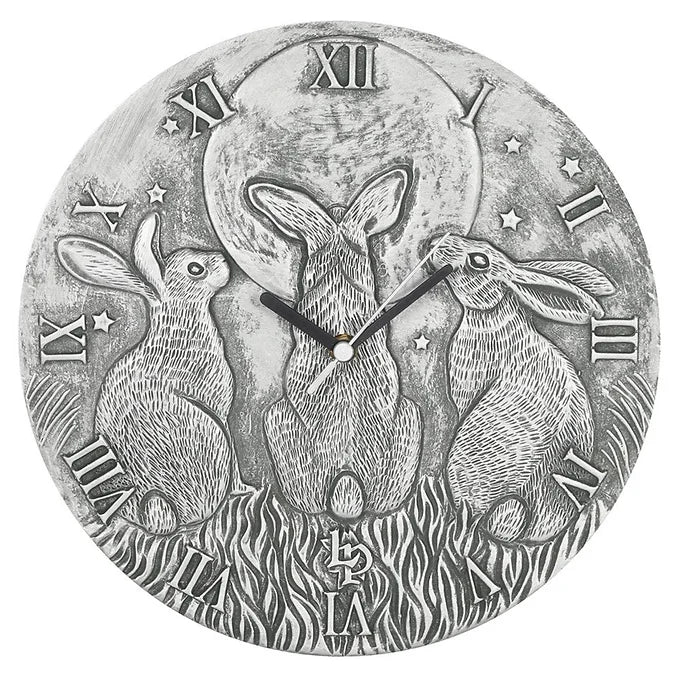 Moon Shadows Clock Silver Daisy Devotion