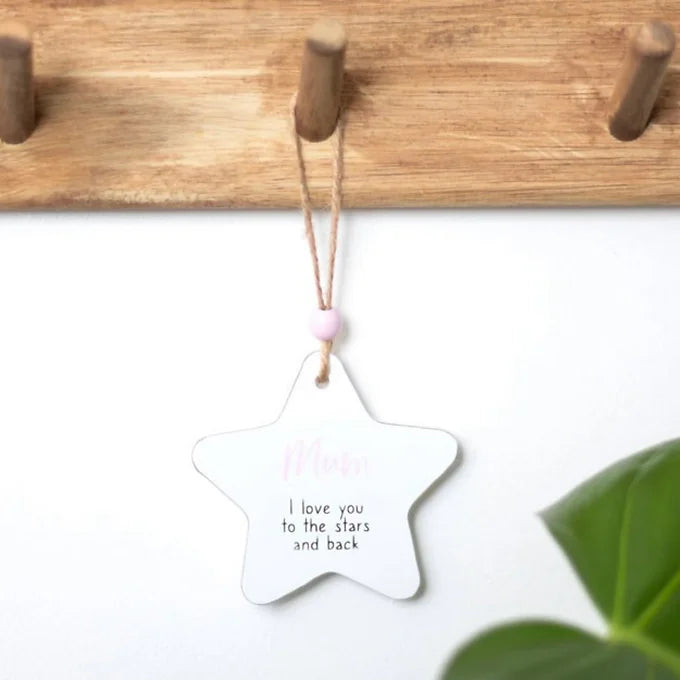 Mum Hanging Star Sentiment Sign Daisy Devotion