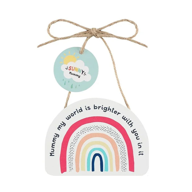 Mummy Rainbow Hanging Sign Daisy Devotion