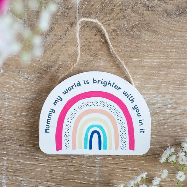 Mummy Rainbow Hanging Sign Daisy Devotion