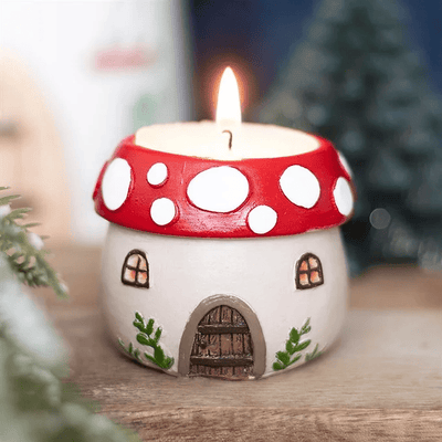 Mushroom House Tealight Holder Daisy Devotion