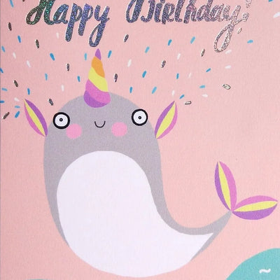 Narwhal Birthday Card Daisy Devotion