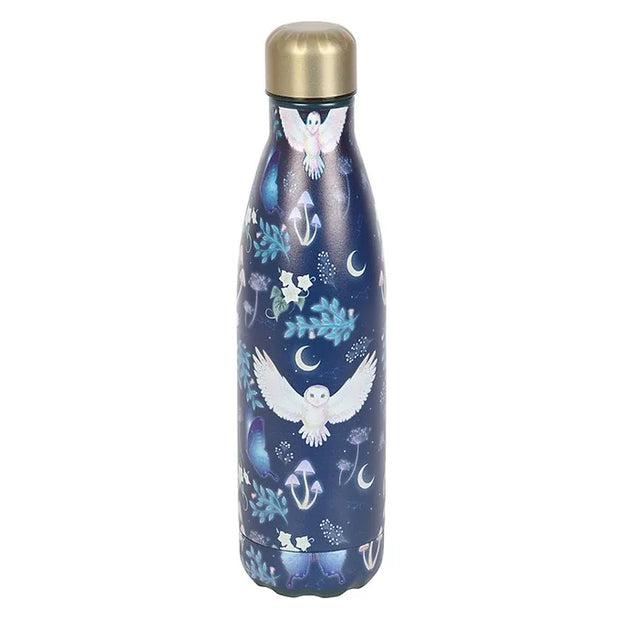 Night Flight Owl Metal Water Bottle Daisy Devotion