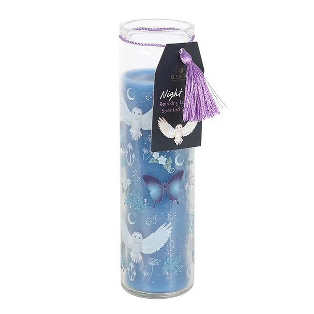 Night Owl Lavender Glass Tube Candle Daisy Devotion