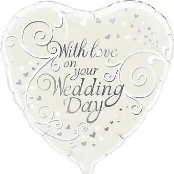 18IN ON YOUR WEDDING DAY HEARTS FOIL Daisy Devotion