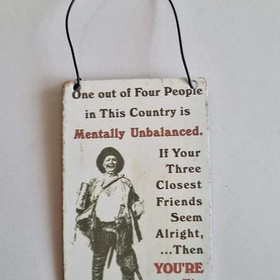 One Out Of Four People Mini Retro Style Sign Daisy Devotion