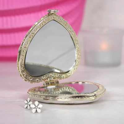 Oriental Silk Compact Mirror Daisy Devotion