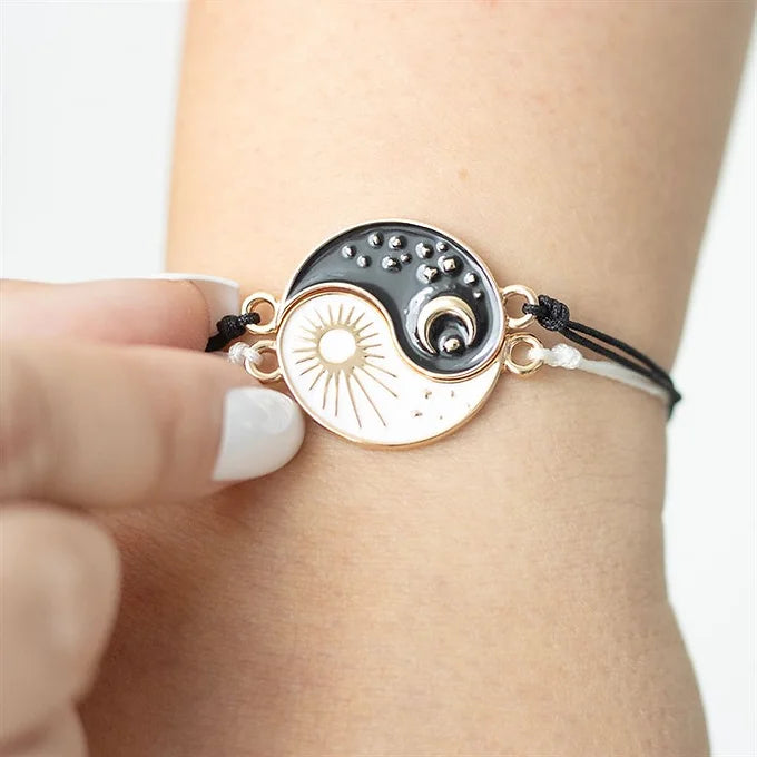 Pair of Yin Yang Best Friend Charm Bracelets Daisy Devotion