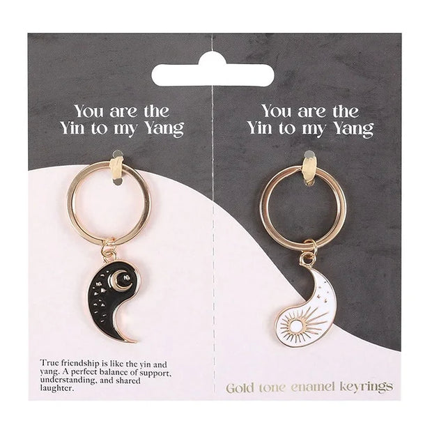 Pair of Yin Yang Best Friend Keyrings Daisy Devotion