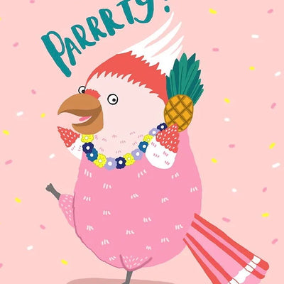 Parrot Party Birthday Card Daisy Devotion