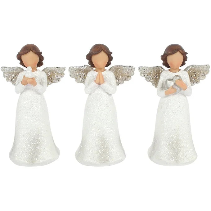 Peace, Pray, & Love Child Angels Set of 3 Daisy Devotion