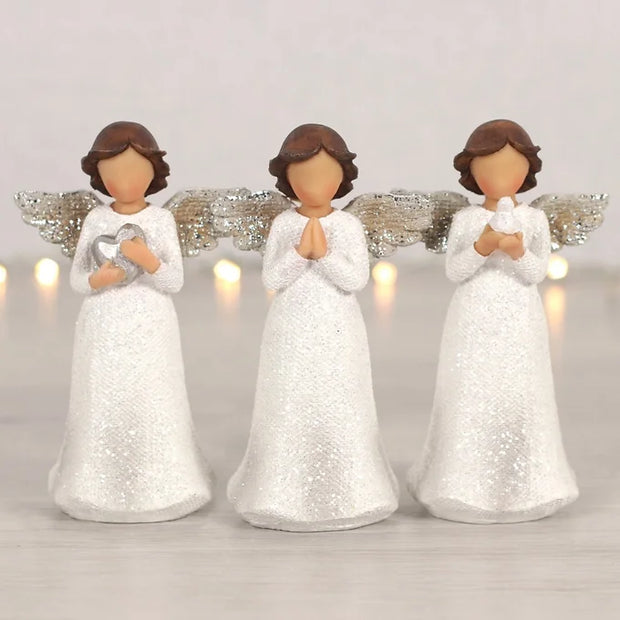 Peace, Pray, & Love Child Angels Set of 3 Daisy Devotion