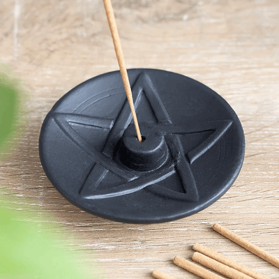 Pentagram Incense Plate Daisy Devotion