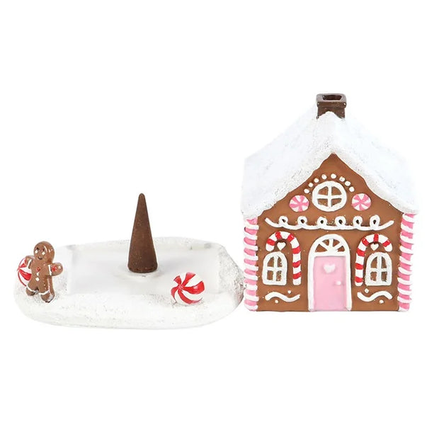 Pink Gingerbread House Incense Cone Burner Daisy Devotion