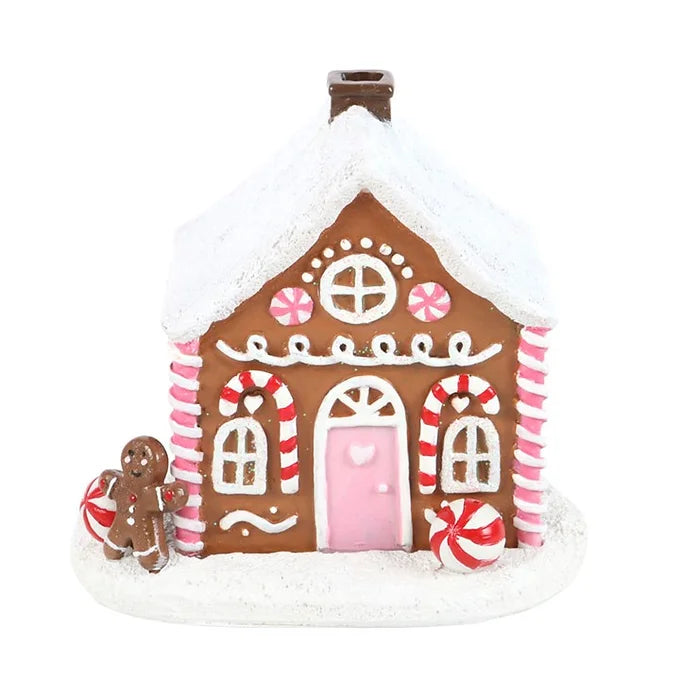 Pink Gingerbread House Incense Cone Burner Daisy Devotion