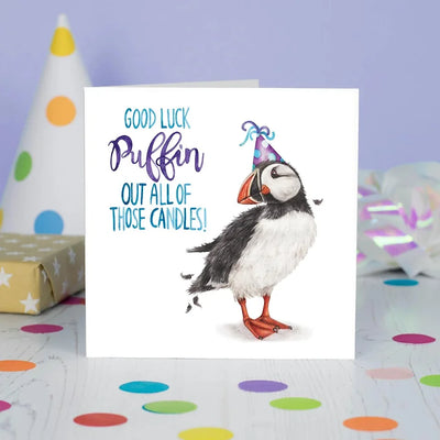 Puffin Birthday Card Daisy Devotion