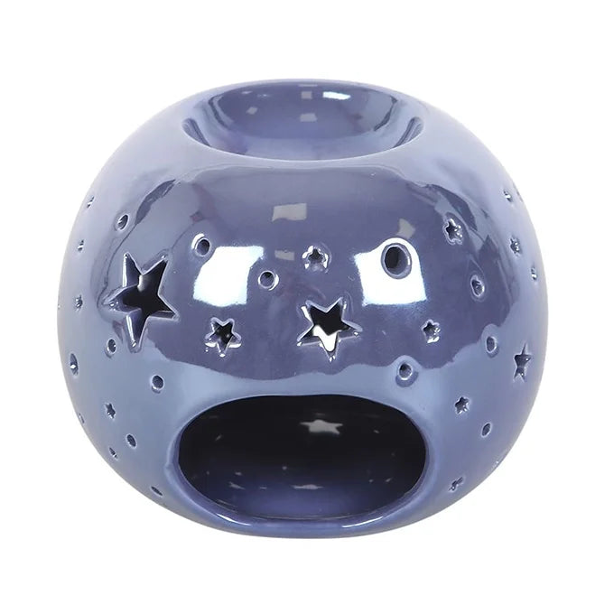 Purple Iridescent Star Ceramic Oil Burner