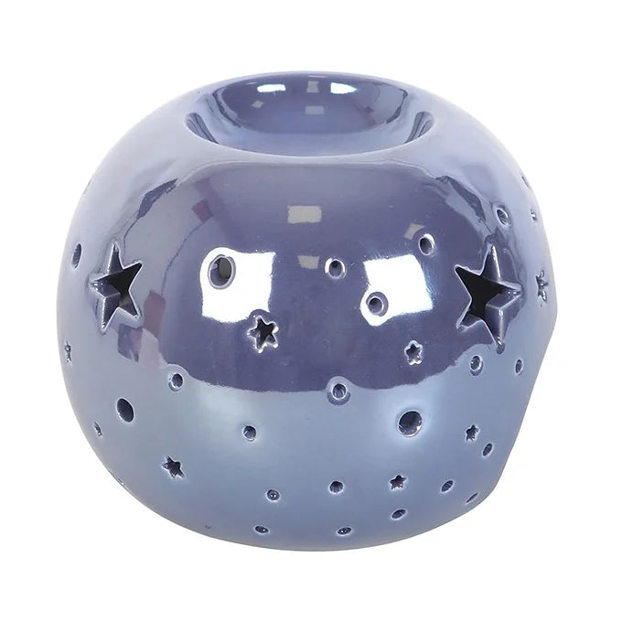 Purple Iridescent Star Ceramic Oil Burner