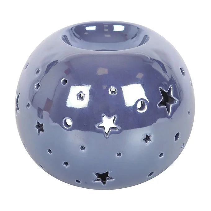 Purple Iridescent Star Ceramic Oil Burner