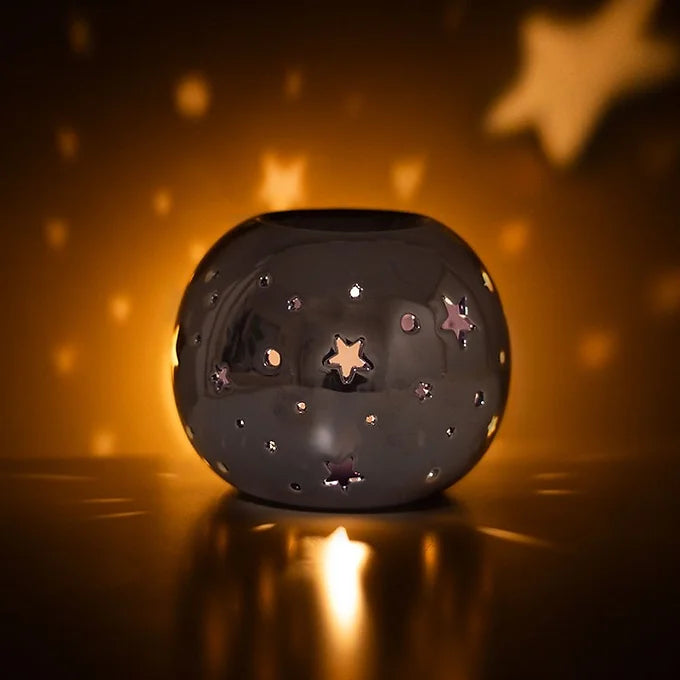 Purple Iridescent Star Ceramic Oil Burner
