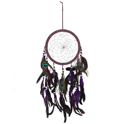 Purple Peacock Feather Dreamcatcher Daisy Devotion