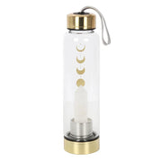 Quartz Moon Phase Glass Water Bottle Daisy Devotion