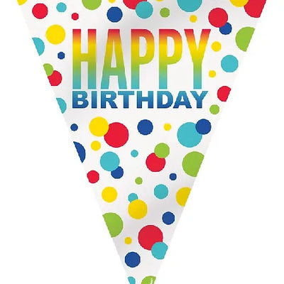 RAINBOW SPOTS BIRTHDAY BUNTING BANNER Daisy Devotion