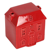 Red Ceramic House Oil Burner Daisy Devotion