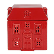 Red Ceramic House Oil Burner Daisy Devotion